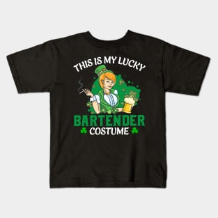 This Is My Lucky Bartender Costume Kids T-Shirt